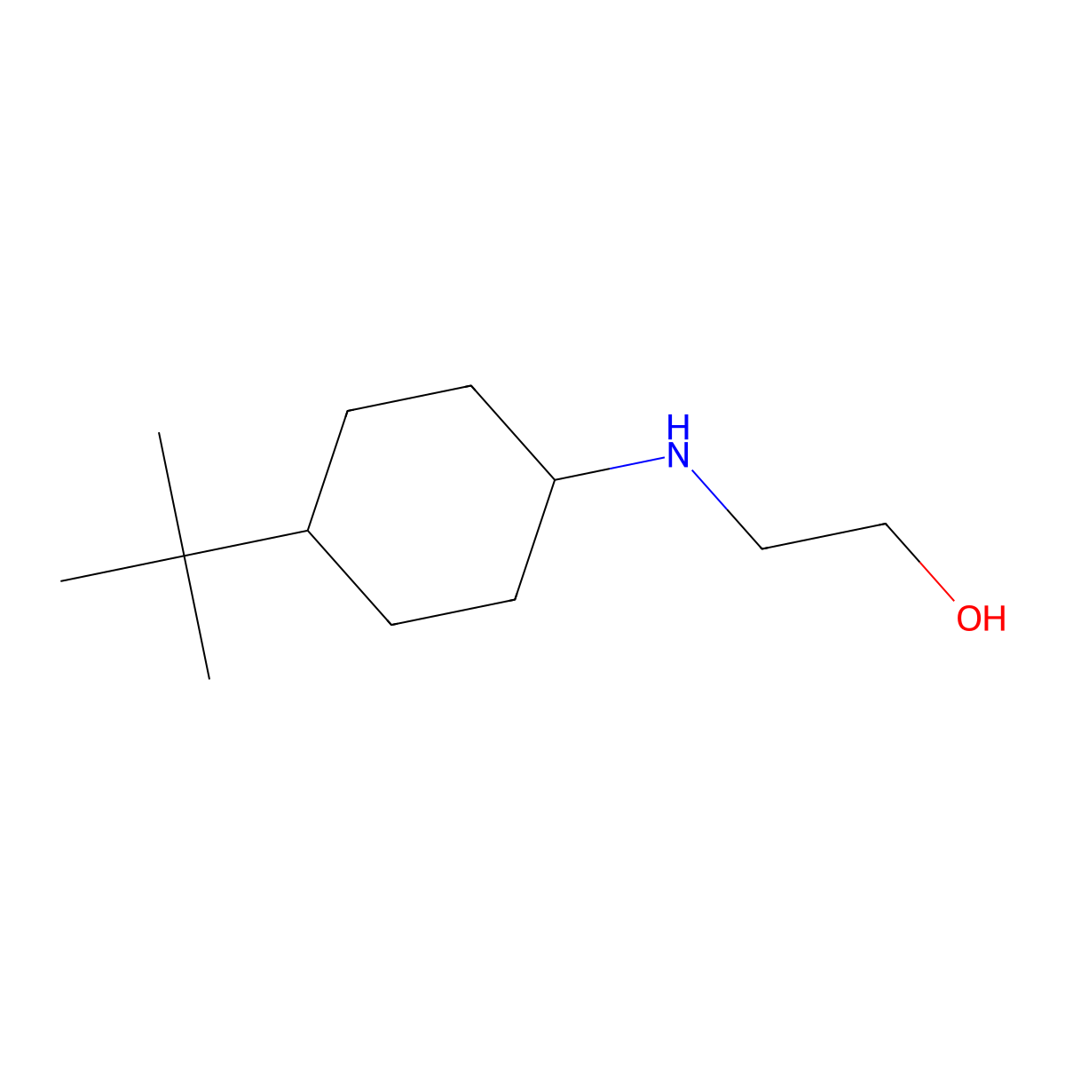2-[(4-tert-Butylcyclohexyl)amino]ethan-1-ol molecular structure, CAS 1039974-61-2