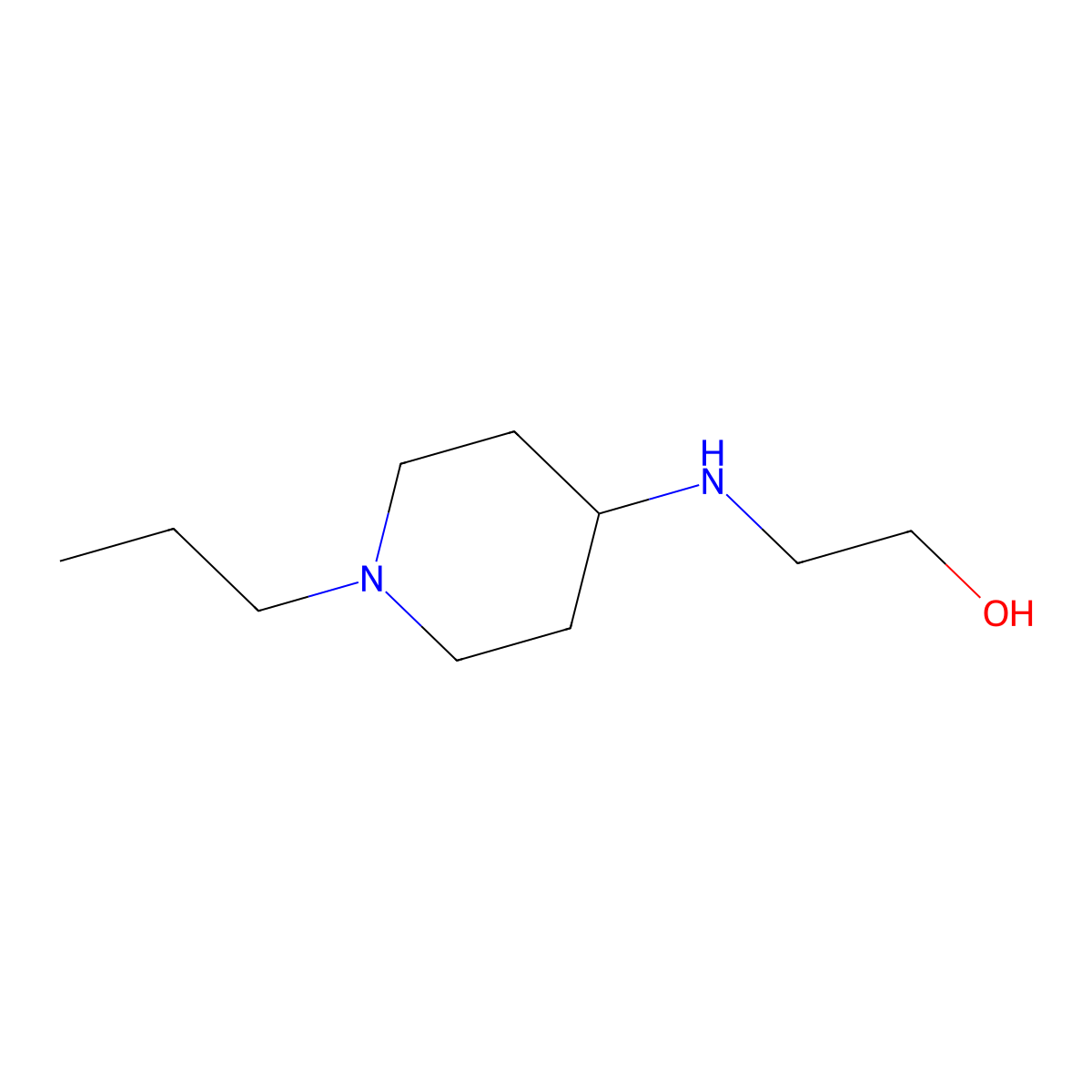 2-[(1-Propylpiperidin-4-yl)amino]ethan-1-ol molecular structure, CAS 1039974-69-0