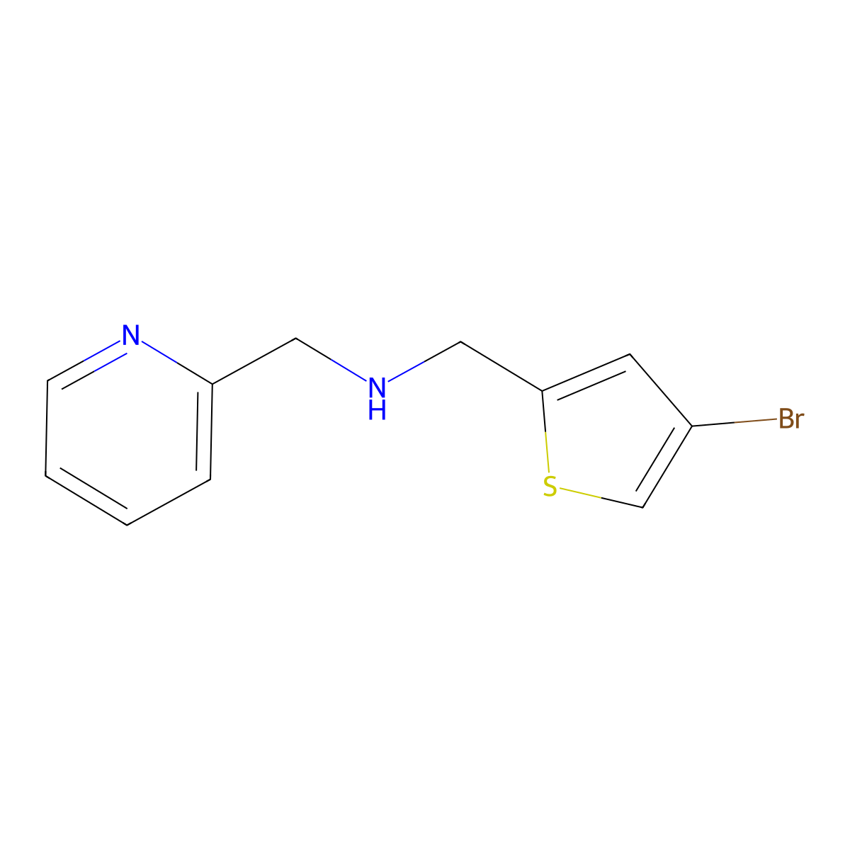 [(4-Bromothiophen-2-yl)methyl][(pyridin-2-yl)methyl]amine molecular structure, CAS 1039975-01-3