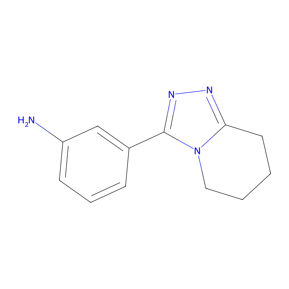 3-(5,6,7,8-Tetrahydro-[1,2,4]triazolo[4,3-a]pyridin-3-yl)aniline molecular structure, CAS 1039975-28-4
