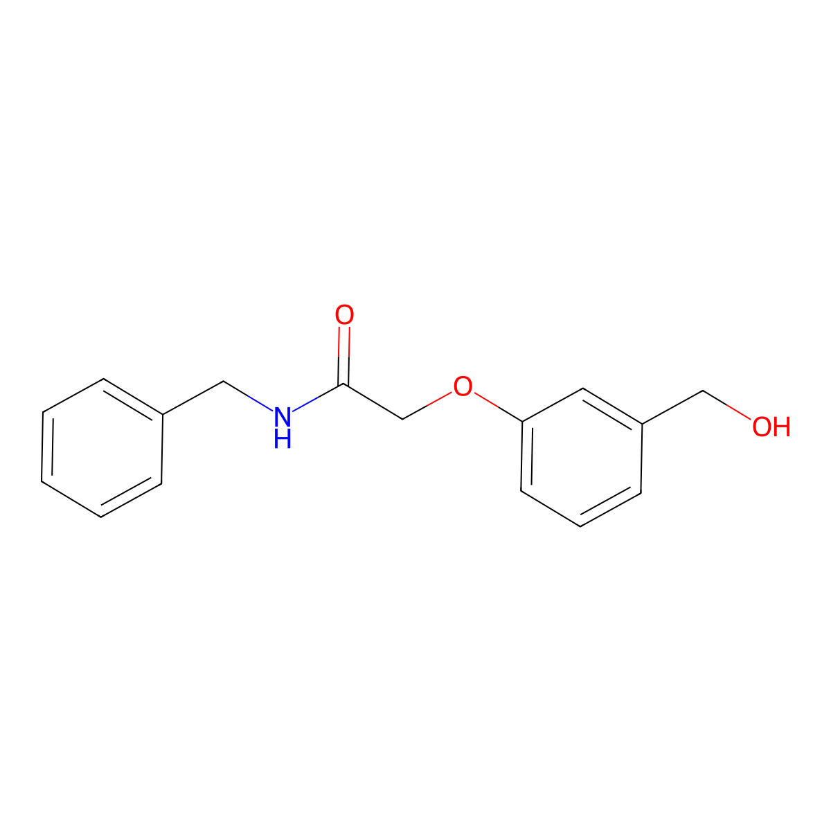 N-benzyl-2-[3-(hydroxymethyl)phenoxy]acetamide molecular structure, CAS 1039976-86-7