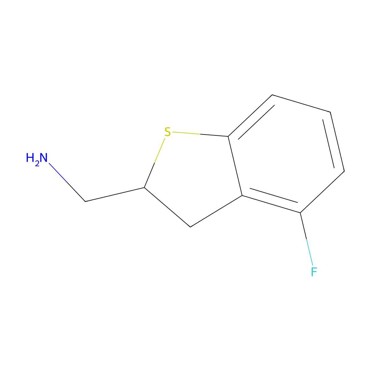 (4-Fluoro-2,3-dihydrobenzo[b]thiophen-2-yl)methanamine molecular structure, CAS 1039984-17-2