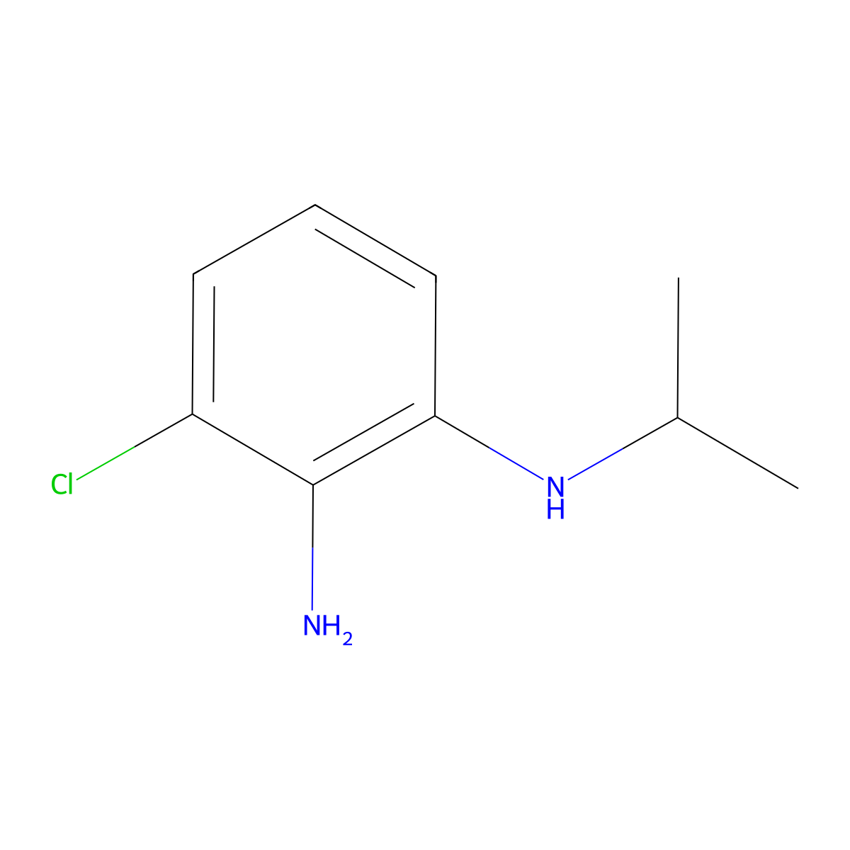 3-Chloro-N1-isopropylbenzene-1,2-diamine molecular structure, CAS 1039985-78-8