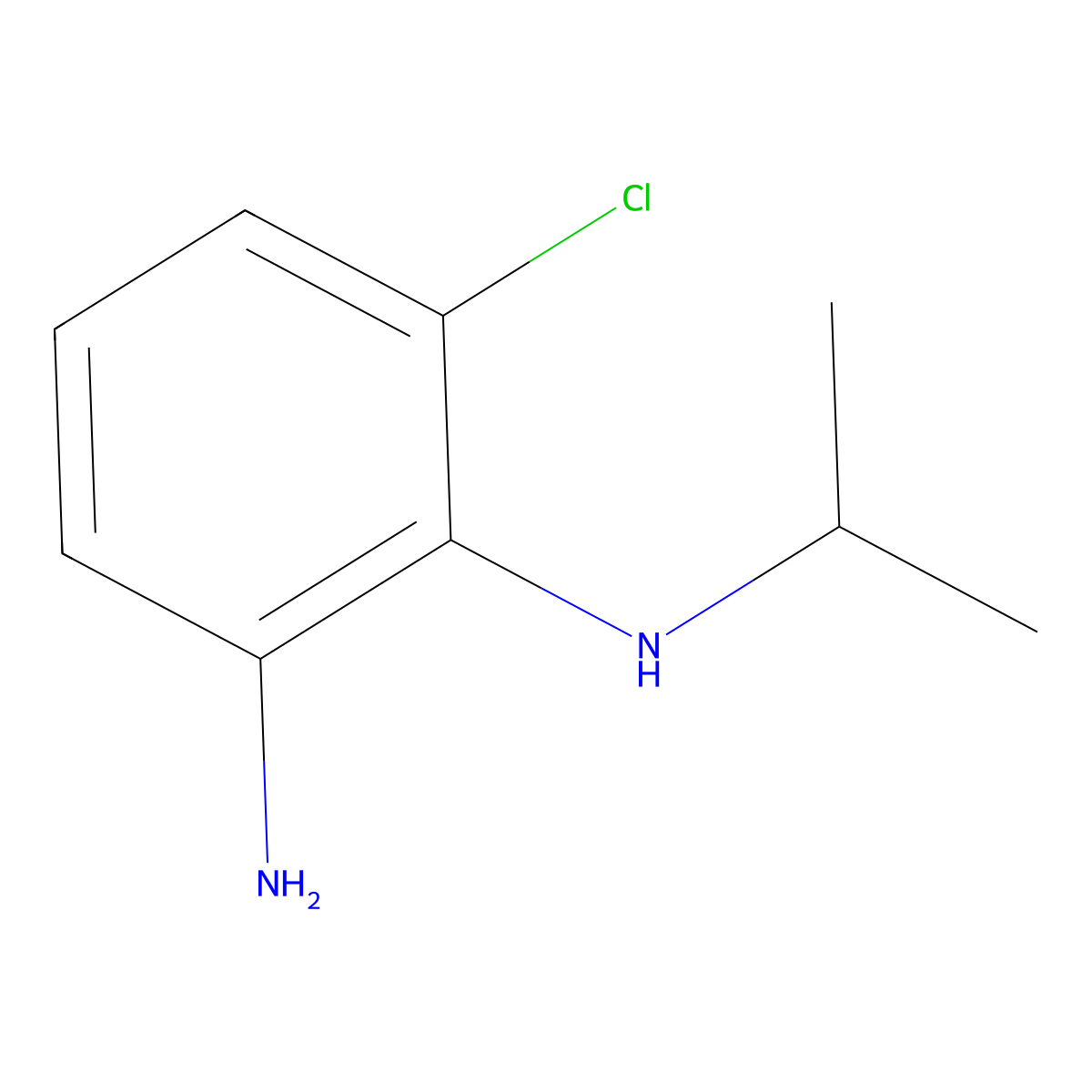 6-chloro-N1-(propan-2-yl)benzene-1,2-diamine molecular structure, CAS 1039985-85-7