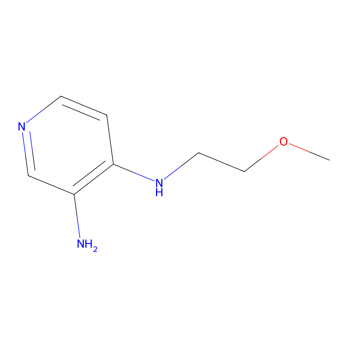N4-(2-methoxyethyl)pyridine-3,4-diamine molecular structure, CAS 1039985-93-7