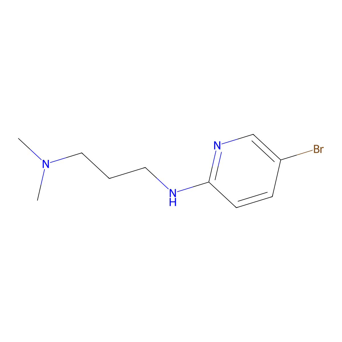 5-bromo-N-[3-(dimethylamino)propyl]pyridin-2-amine molecular structure, CAS 1039987-25-1