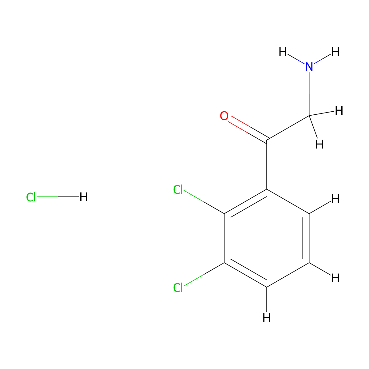 Ethanone, 2-amino-1-(2,3-dichlorophenyl)-, hydrochloride molecular structure, CAS 103999-44-6