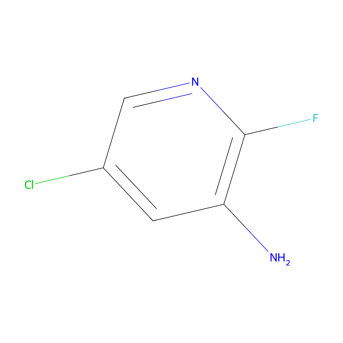 5-Chloro-2-fluoropyridin-3-amine molecular structure, CAS 103999-78-6