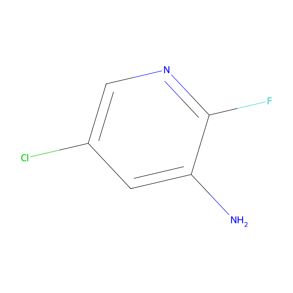 5-Chloro-2-fluoropyridin-3-amine molecular structure, CAS 103999-78-6