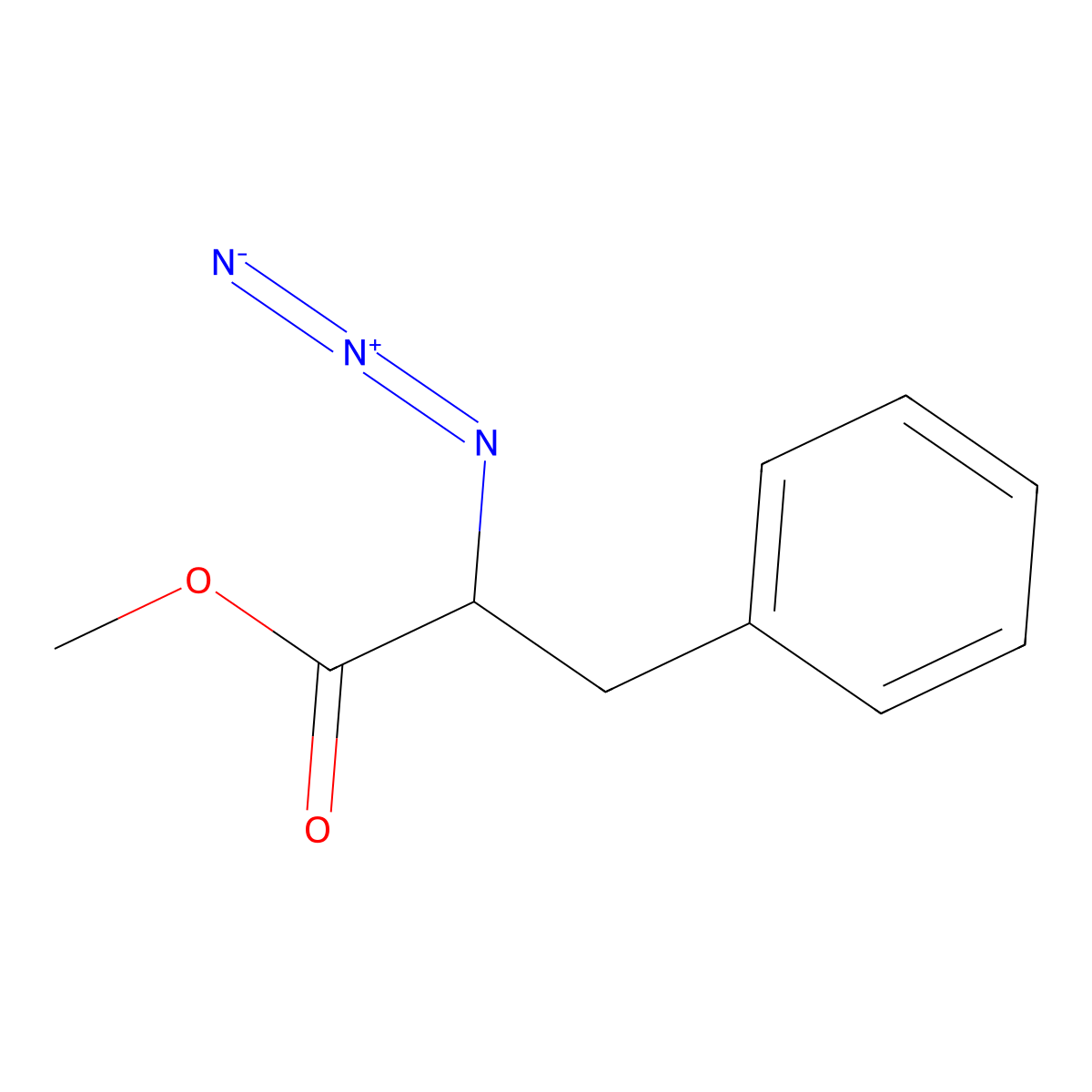 Methyl 2-azido-3-phenylpropanoate molecular structure, CAS 103999-80-0