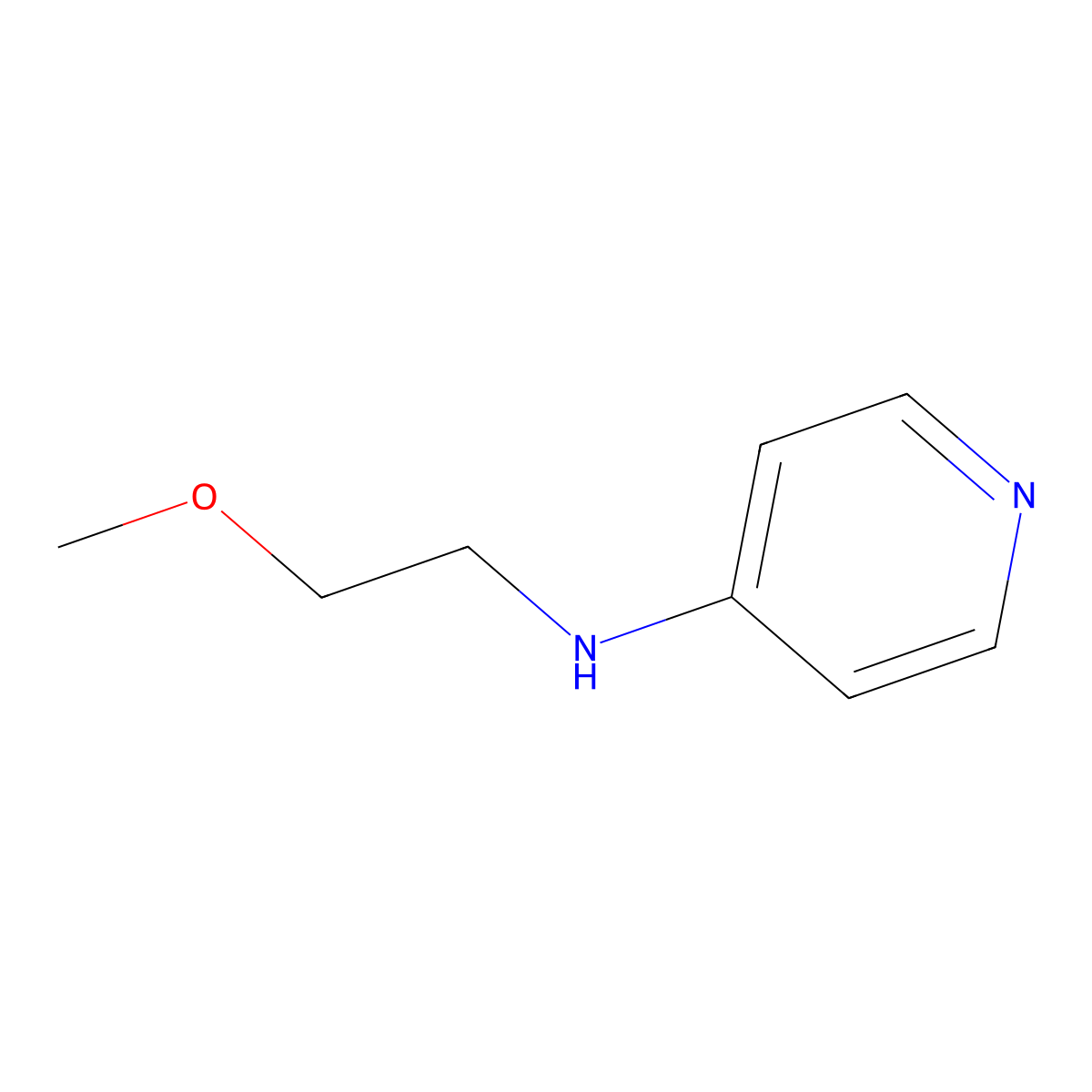 N-(2-methoxyethyl)pyridin-4-amine molecular structure, CAS 1039993-73-1