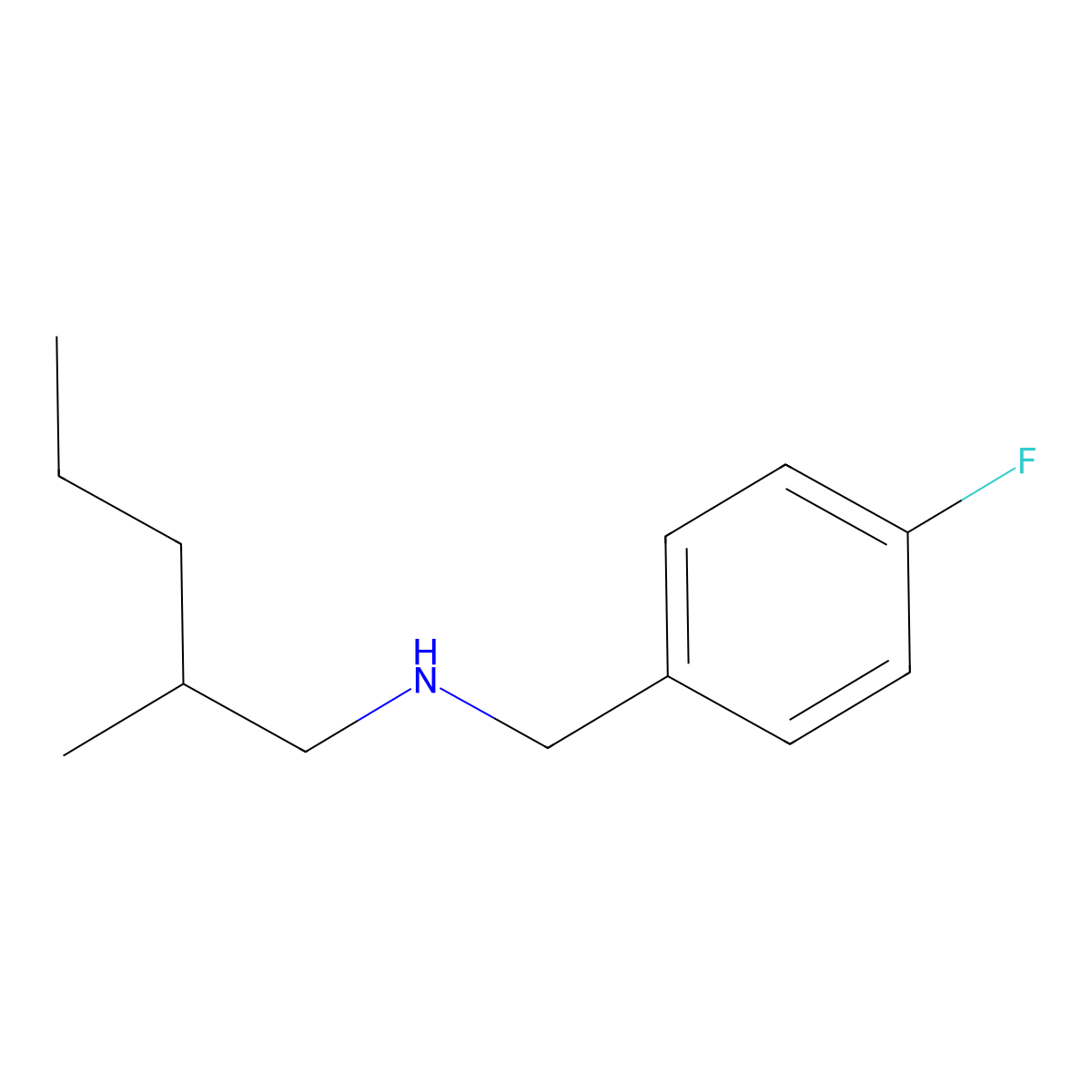 [(4-Fluorophenyl)methyl](2-methylpentyl)amine molecular structure, CAS 1039994-16-5