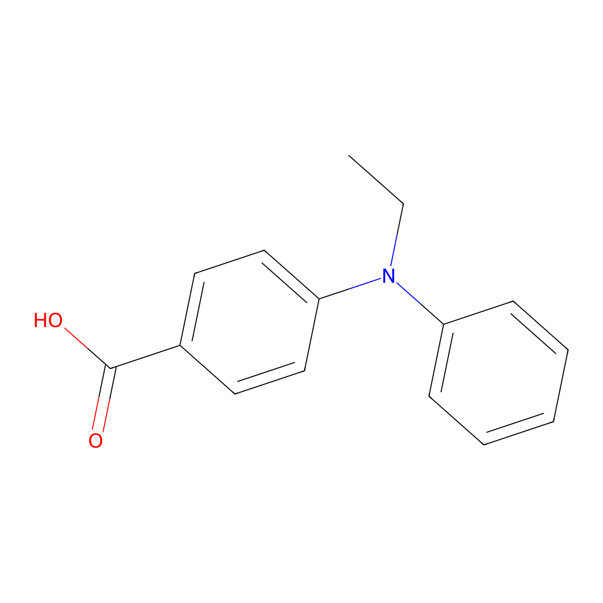 4-[Ethyl(phenyl)amino]benzoic acid molecular structure, CAS 1039995-85-1