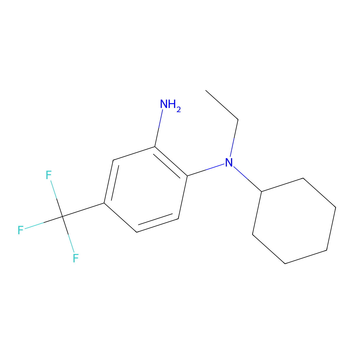 N1-Cyclohexyl-N1-ethyl-4-(trifluoromethyl)benzene-1,2-diamine molecular structure, CAS 1039998-93-0