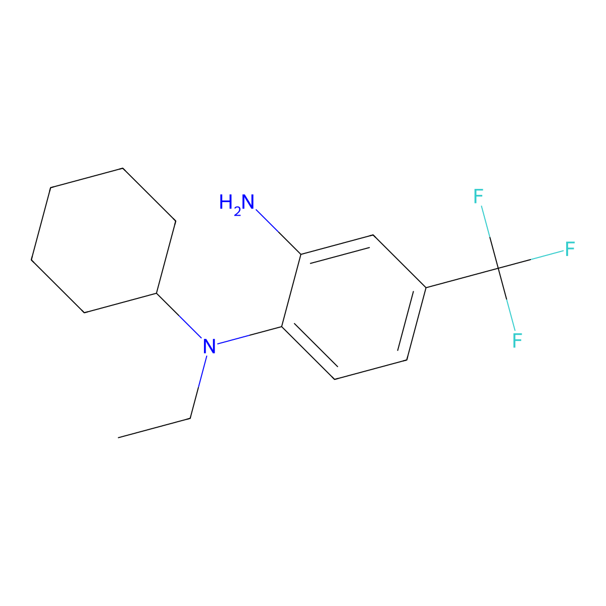 N1-Cyclohexyl-N1-ethyl-4-(trifluoromethyl)benzene-1,2-diamine molecular structure, CAS 1039998-93-0