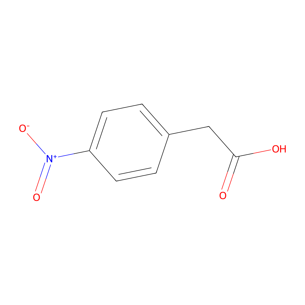 (4-Nitrophenyl)acetic acid molecular structure, CAS 104-03-0