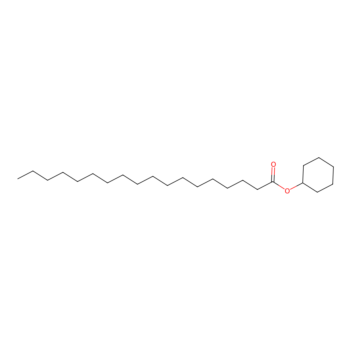 Cyclohexyl stearate molecular structure, CAS 104-07-4
