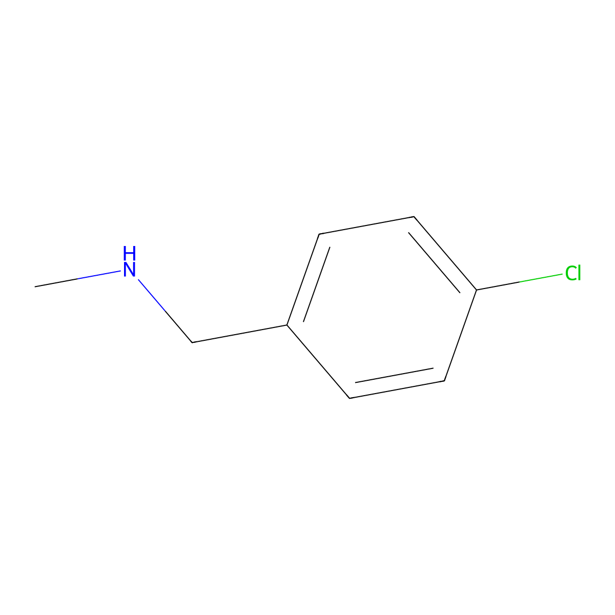 Benzenemethanamine, 4-chloro-N-methyl- molecular structure, CAS 104-11-0