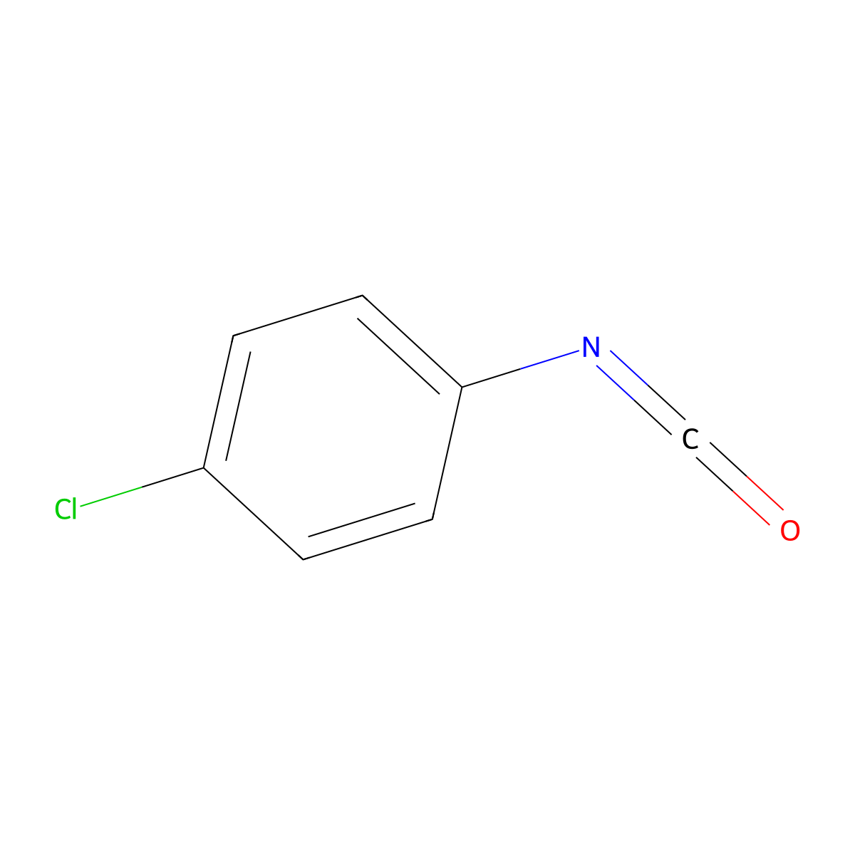 4-Chlorophenyl Isocyanate molecular structure, CAS 104-12-1