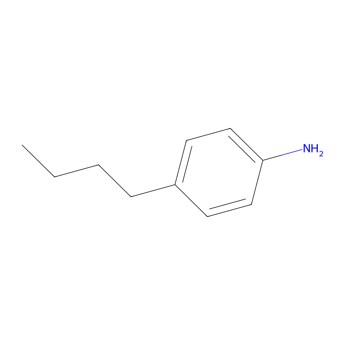 4-Butylaniline molecular structure, CAS 104-13-2