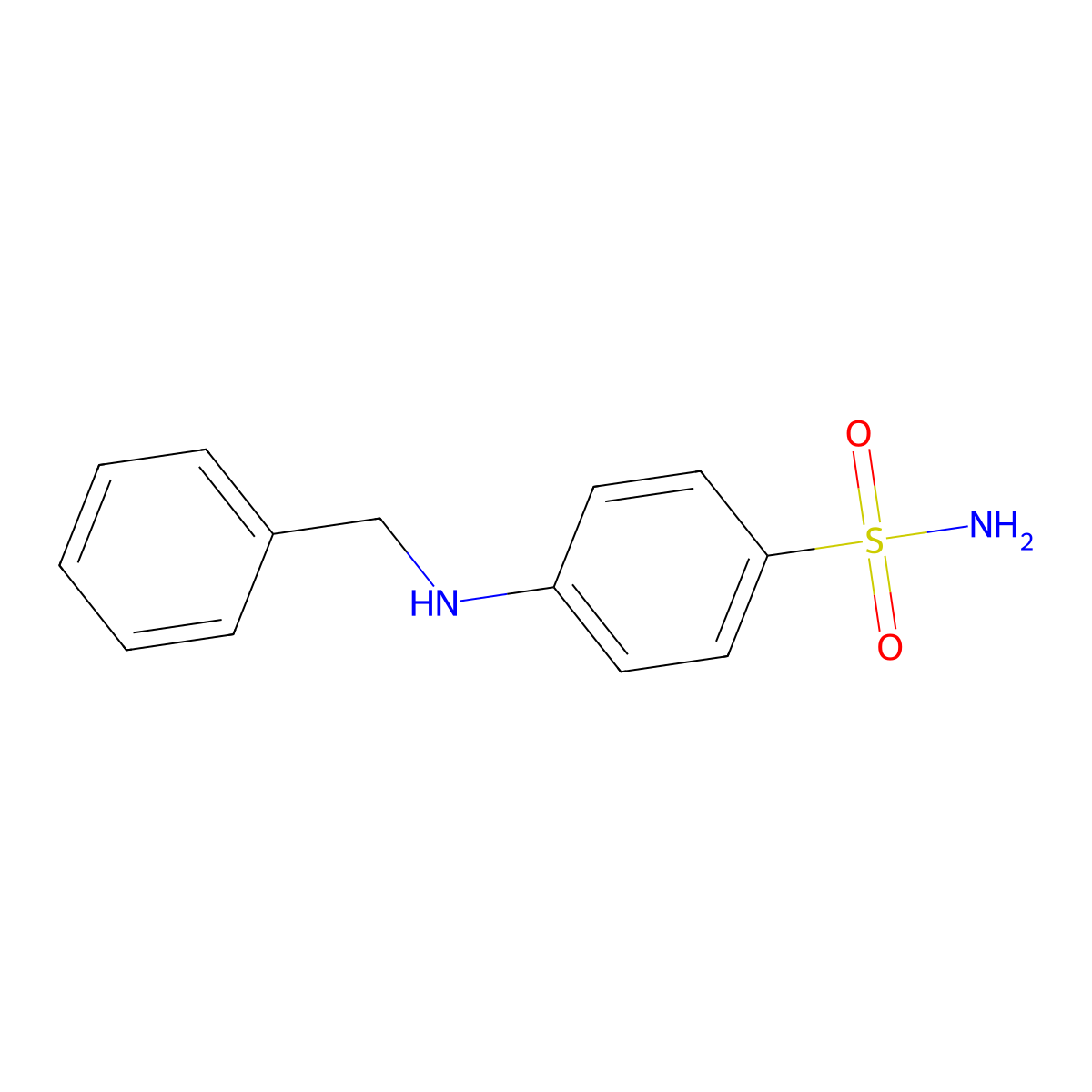 4-((Phenylmethyl)amino)benzenesulfonamide molecular structure, CAS 104-22-3