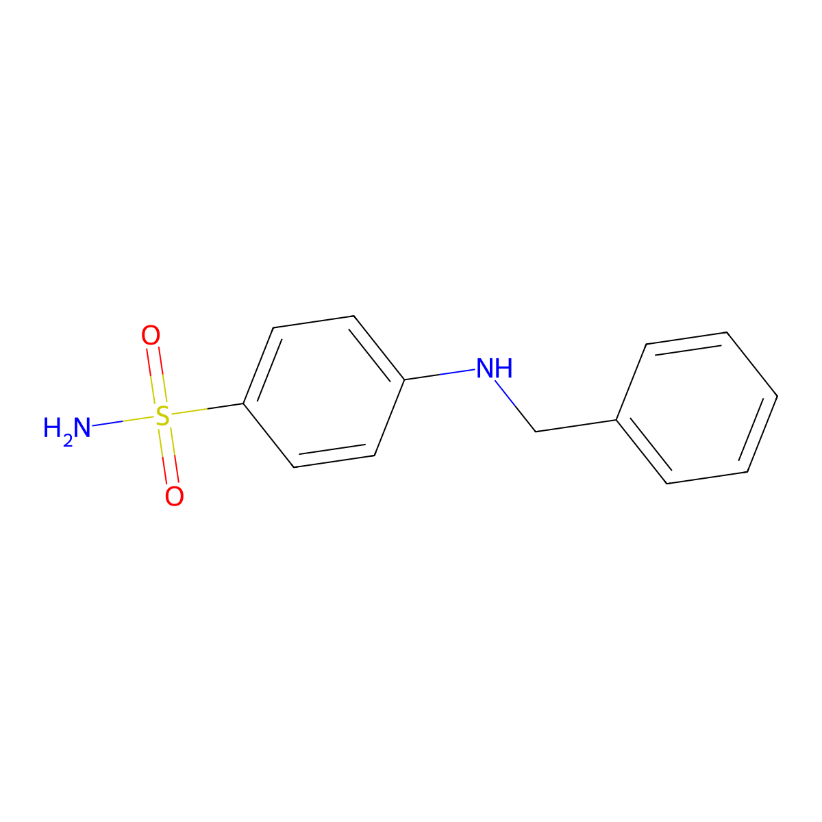 4-((Phenylmethyl)amino)benzenesulfonamide molecular structure, CAS 104-22-3