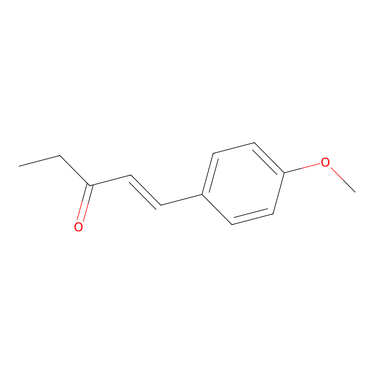1-(4-Methoxyphenyl)-1-penten-3-one molecular structure, CAS 104-27-8