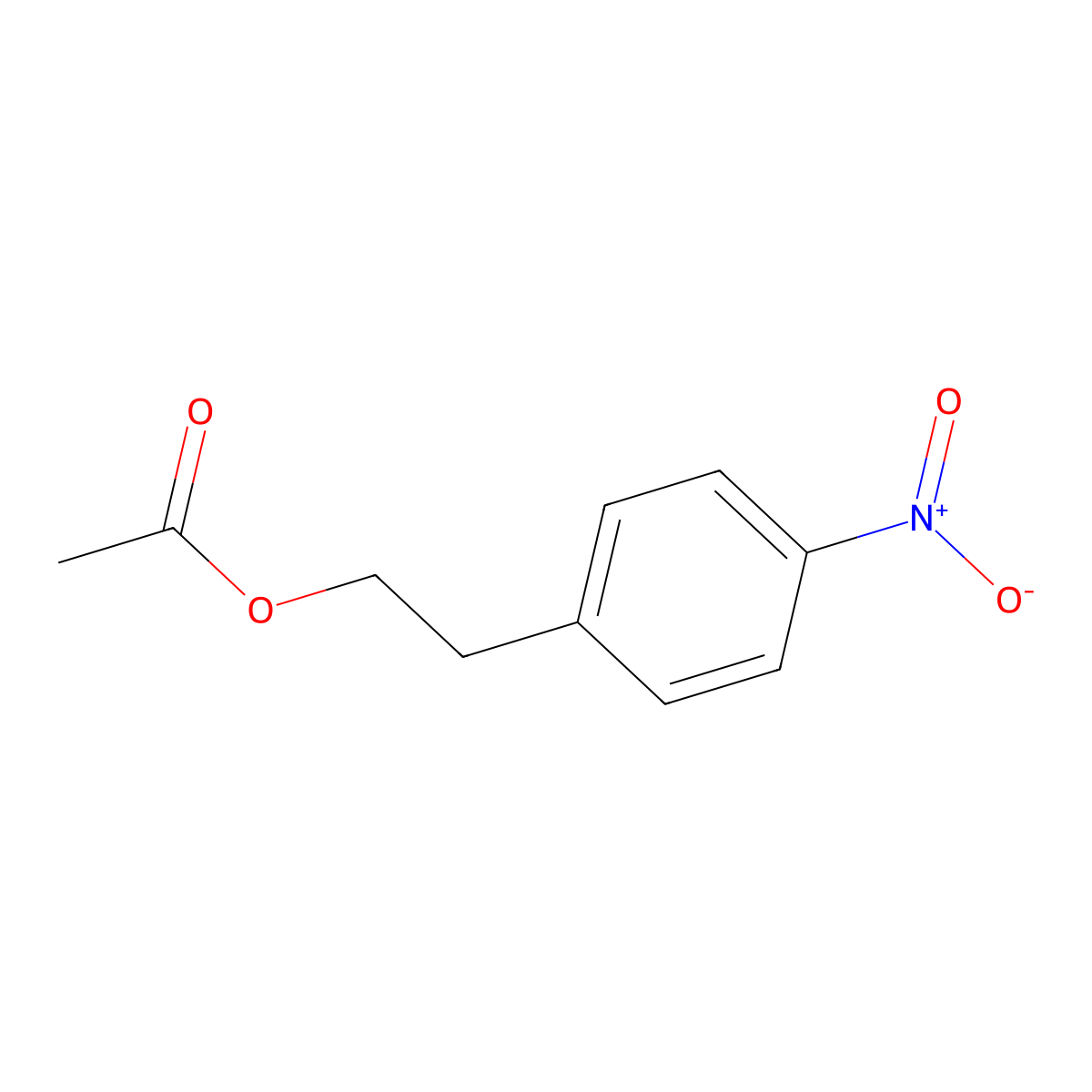 4-Nitrophenethyl acetate molecular structure, CAS 104-30-3