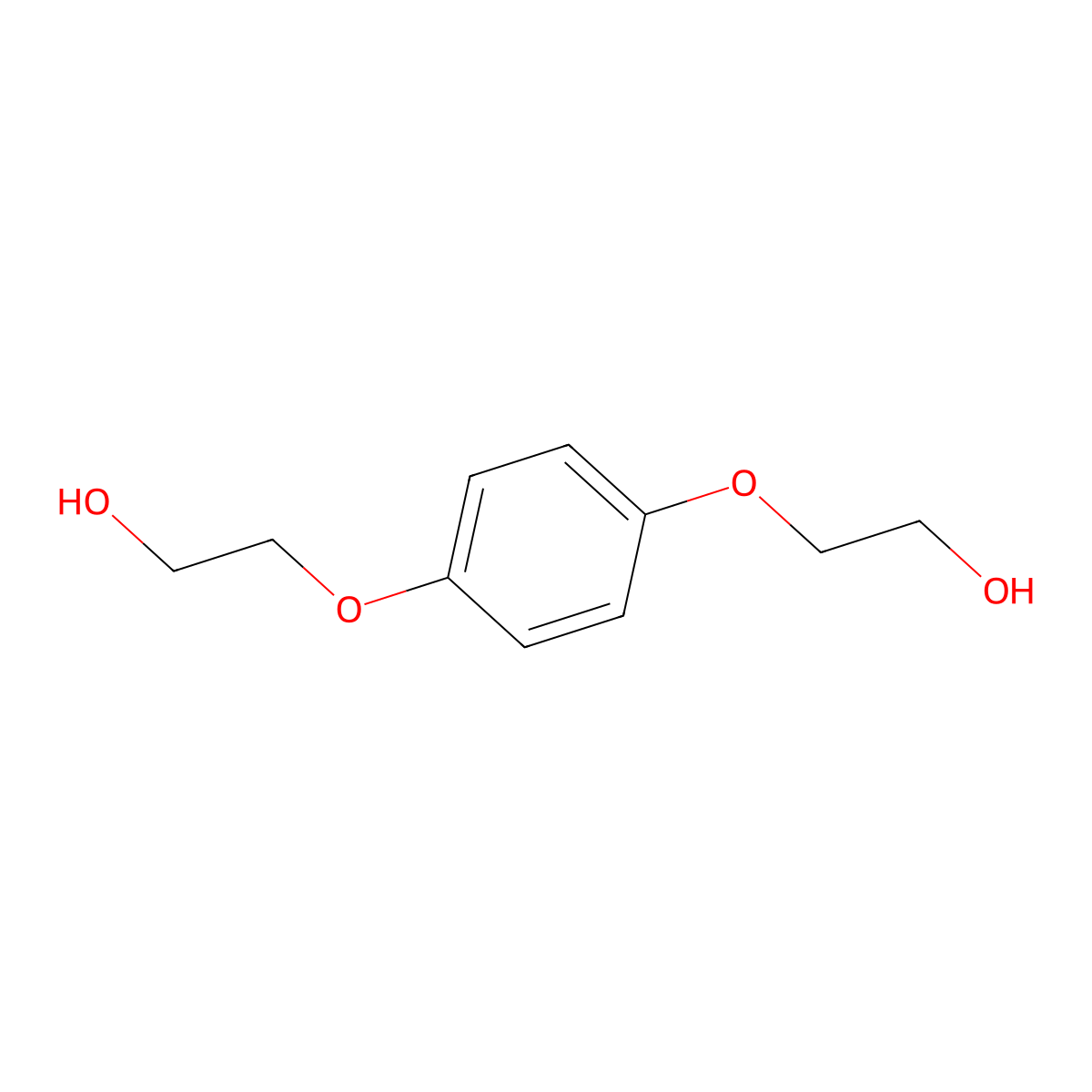 2,2'-(p-Phenylenedioxy)diethanol molecular structure, CAS 104-38-1