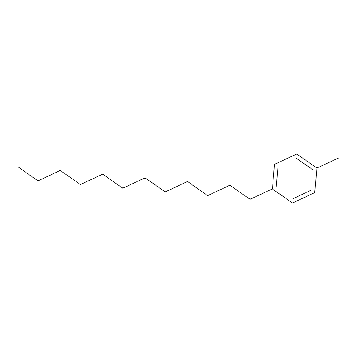 Benzene, 1-dodecyl-4-methyl- molecular structure, CAS 104-41-6