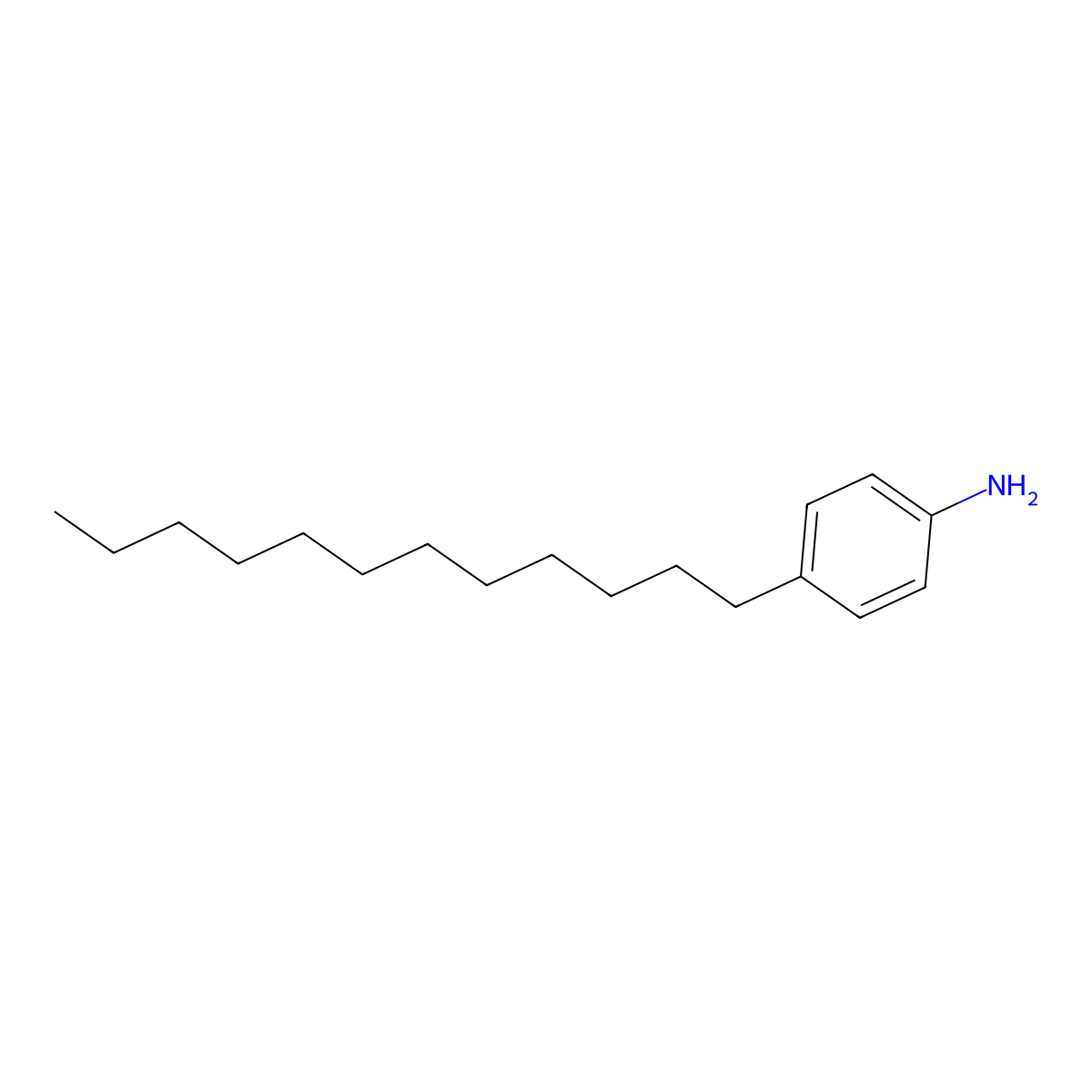 4-Dodecylaniline molecular structure, CAS 104-42-7