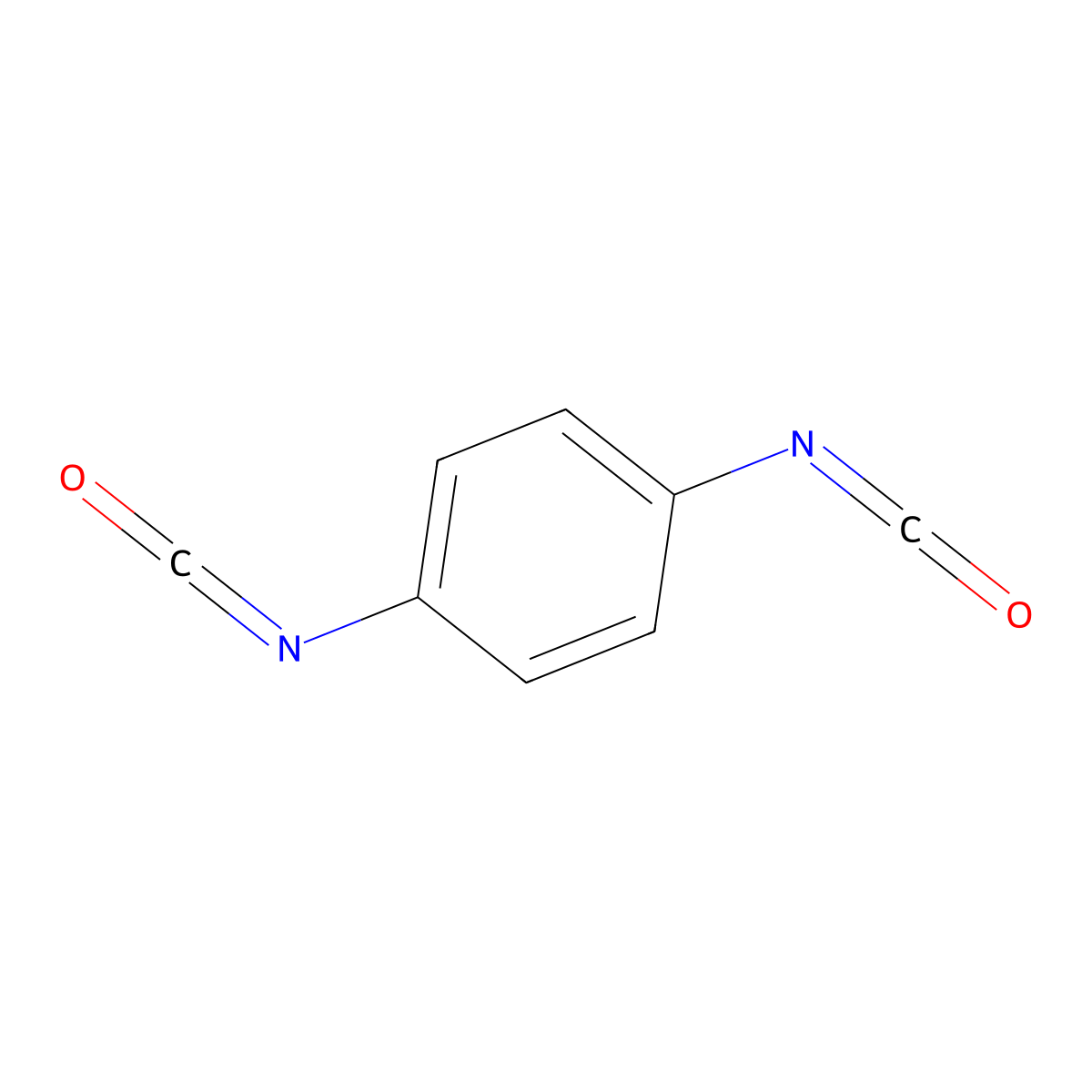 1,4-Diisocyanatobenzene molecular structure, CAS 104-49-4