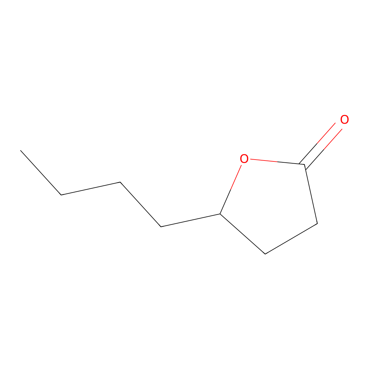gamma-Octalactone molecular structure, CAS 104-50-7