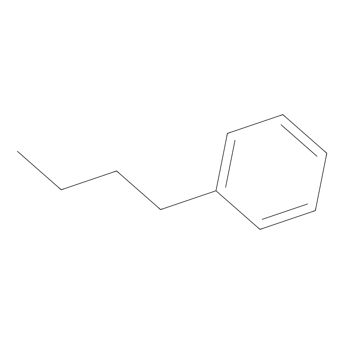 Butylbenzene molecular structure, CAS 104-51-8