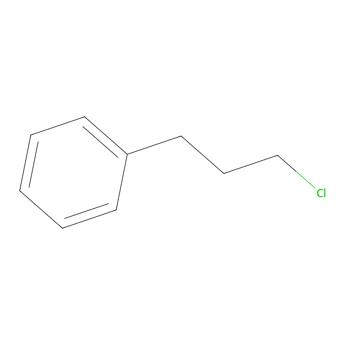 (3-Chloropropyl)benzene molecular structure, CAS 104-52-9