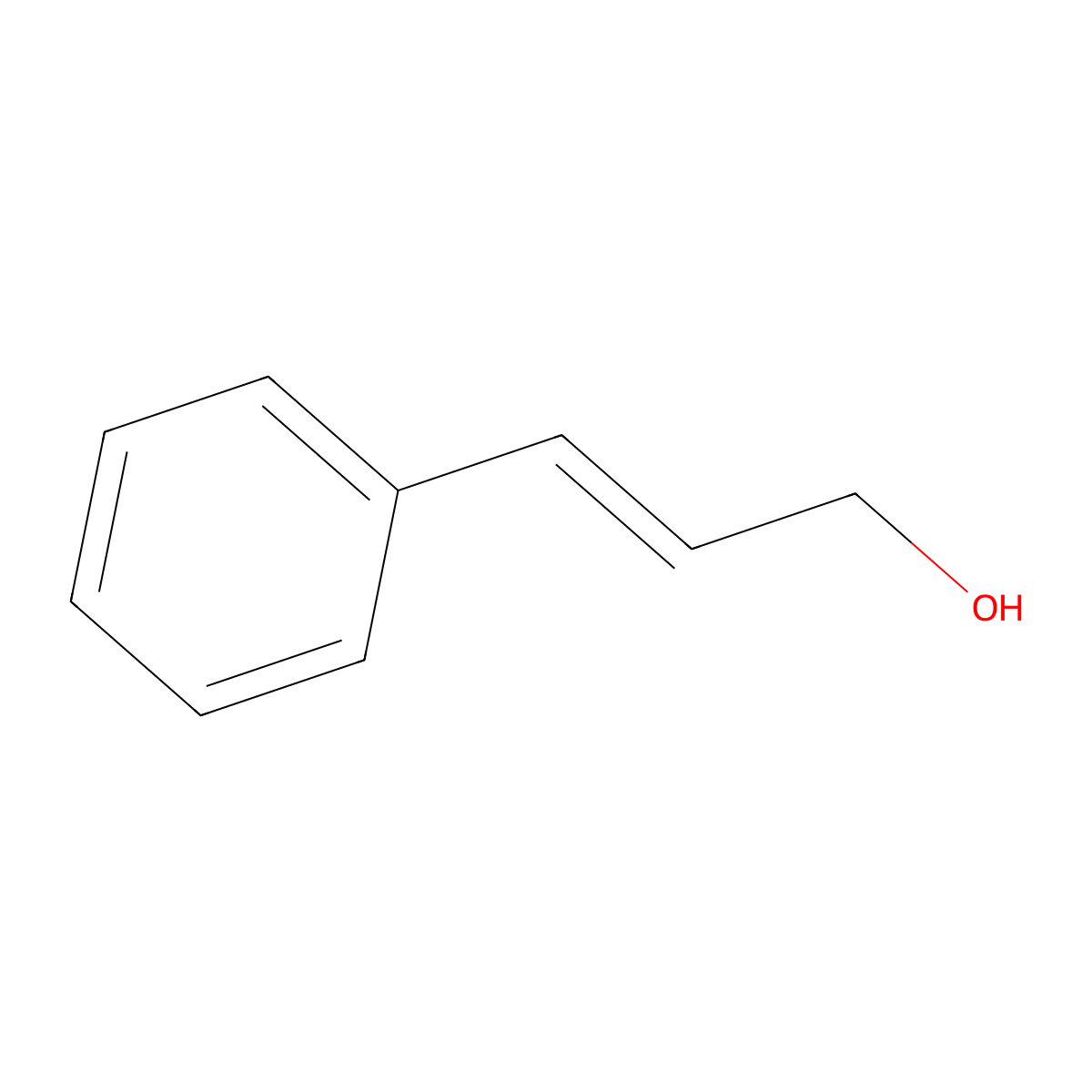 Cinnamyl Alcohol molecular structure, CAS 104-54-1
