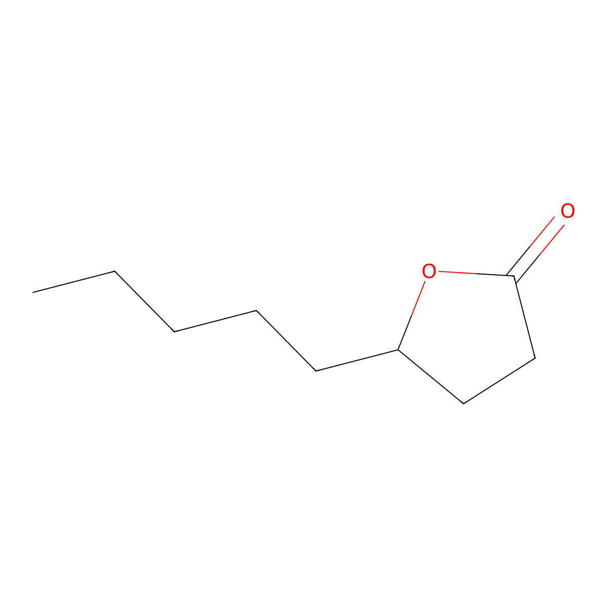 Gamma-Nonalactone molecular structure, CAS 104-61-0