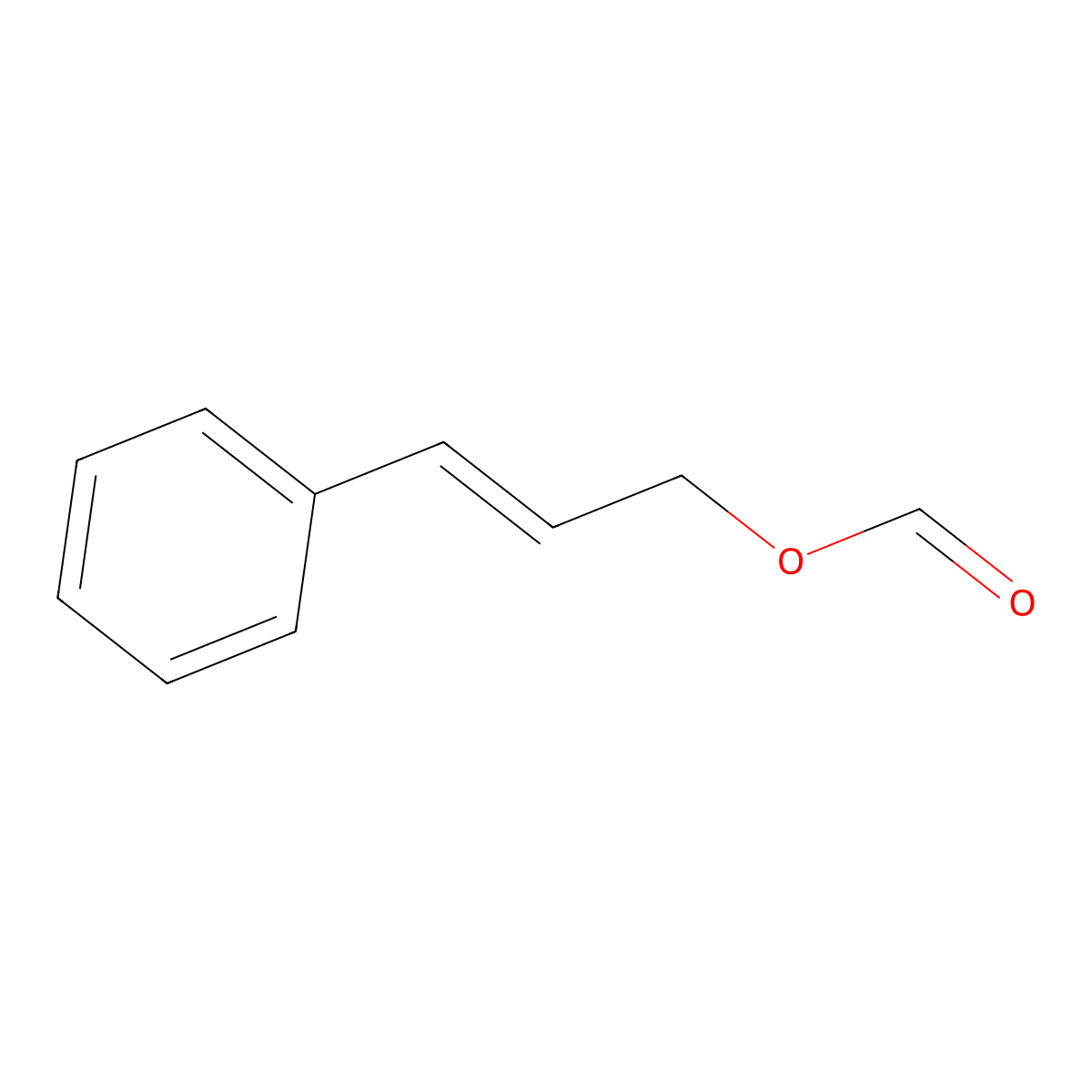 Cinnamyl formate molecular structure, CAS 104-65-4