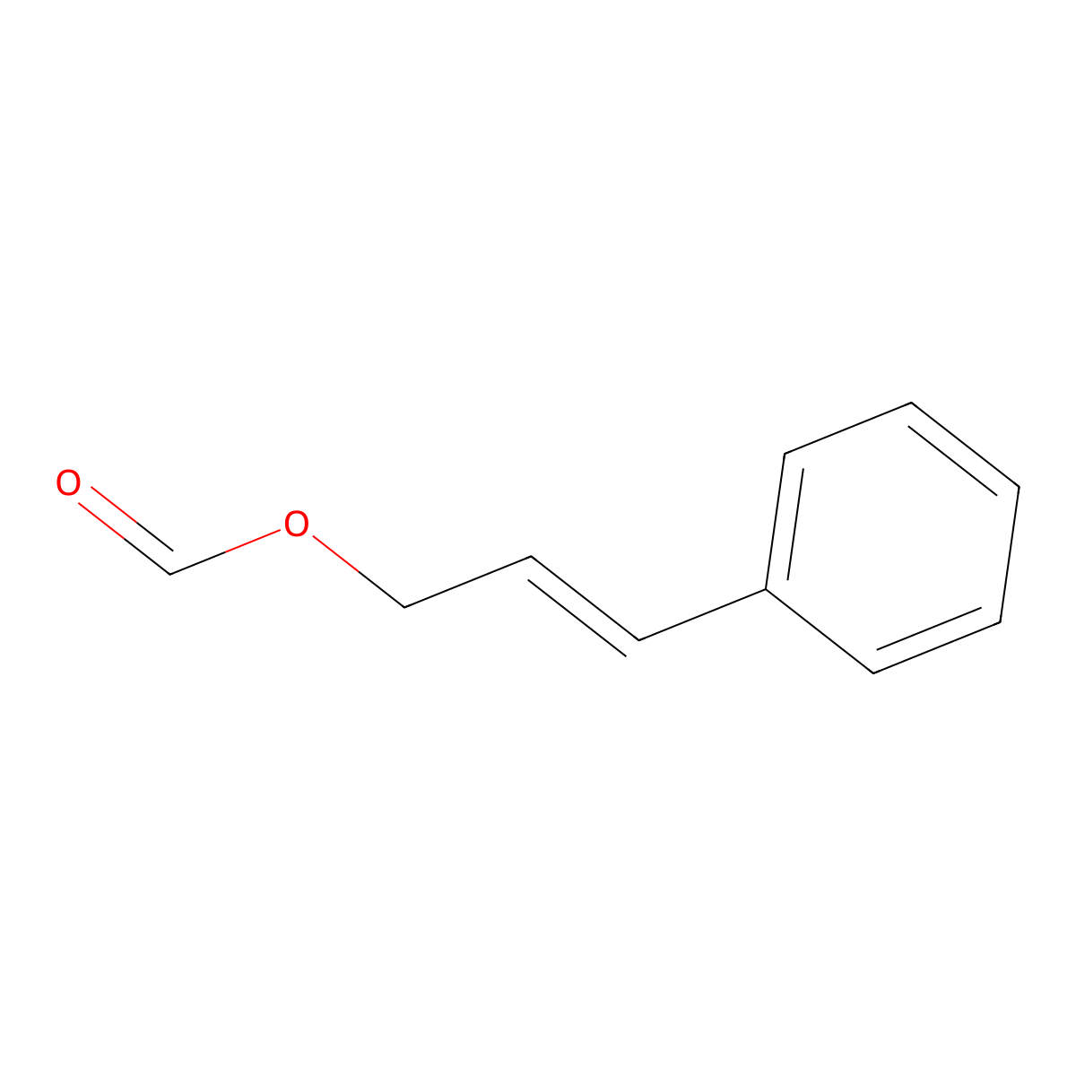 Cinnamyl formate molecular structure, CAS 104-65-4