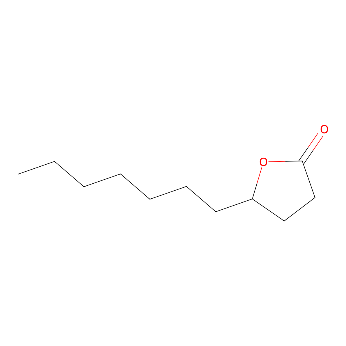 Gamma-undecalactone molecular structure, CAS 104-67-6