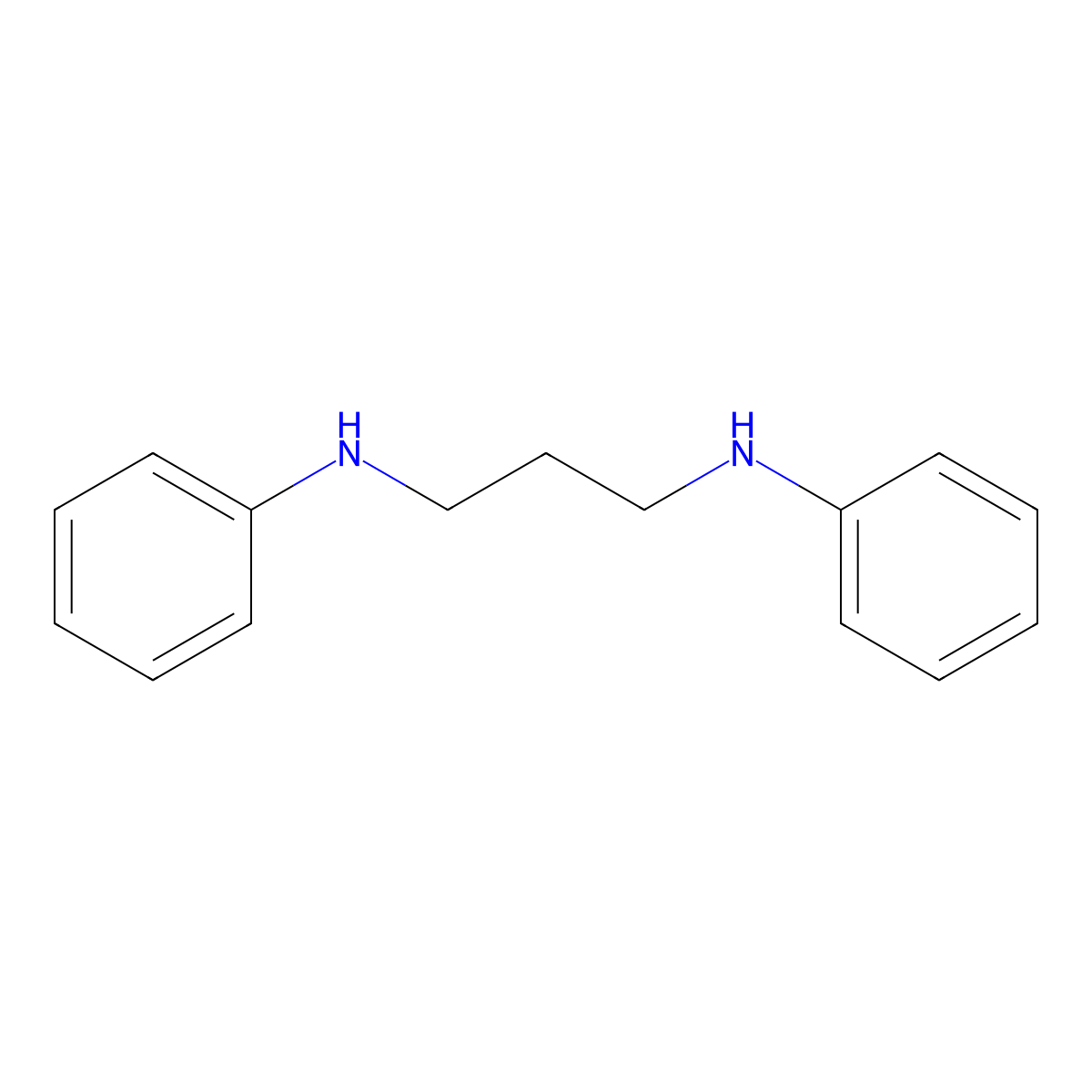 1,3-Dianilinopropane molecular structure, CAS 104-69-8
