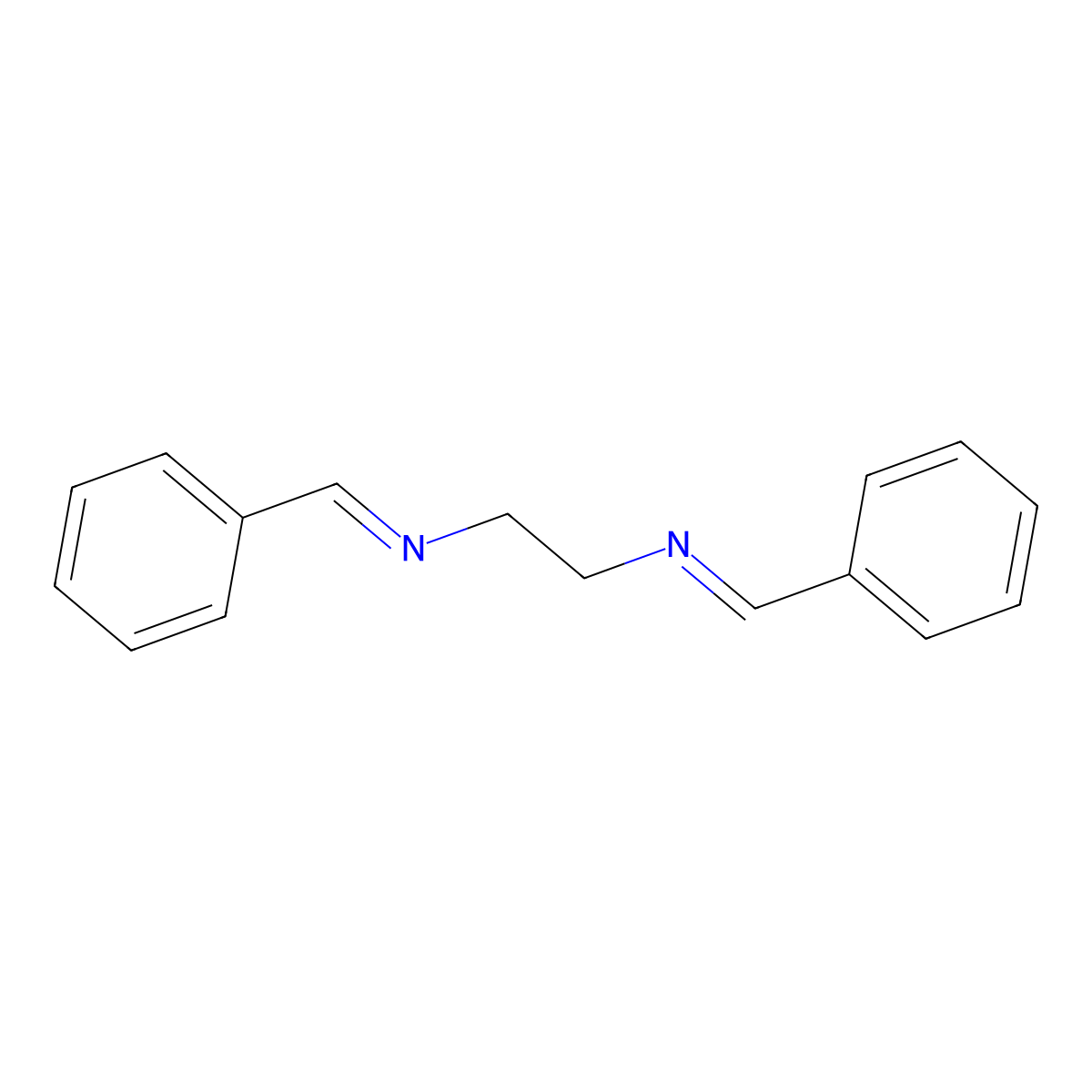 1,2-Ethanediamine, N1,N2-bis(phenylmethylene)- molecular structure, CAS 104-71-2