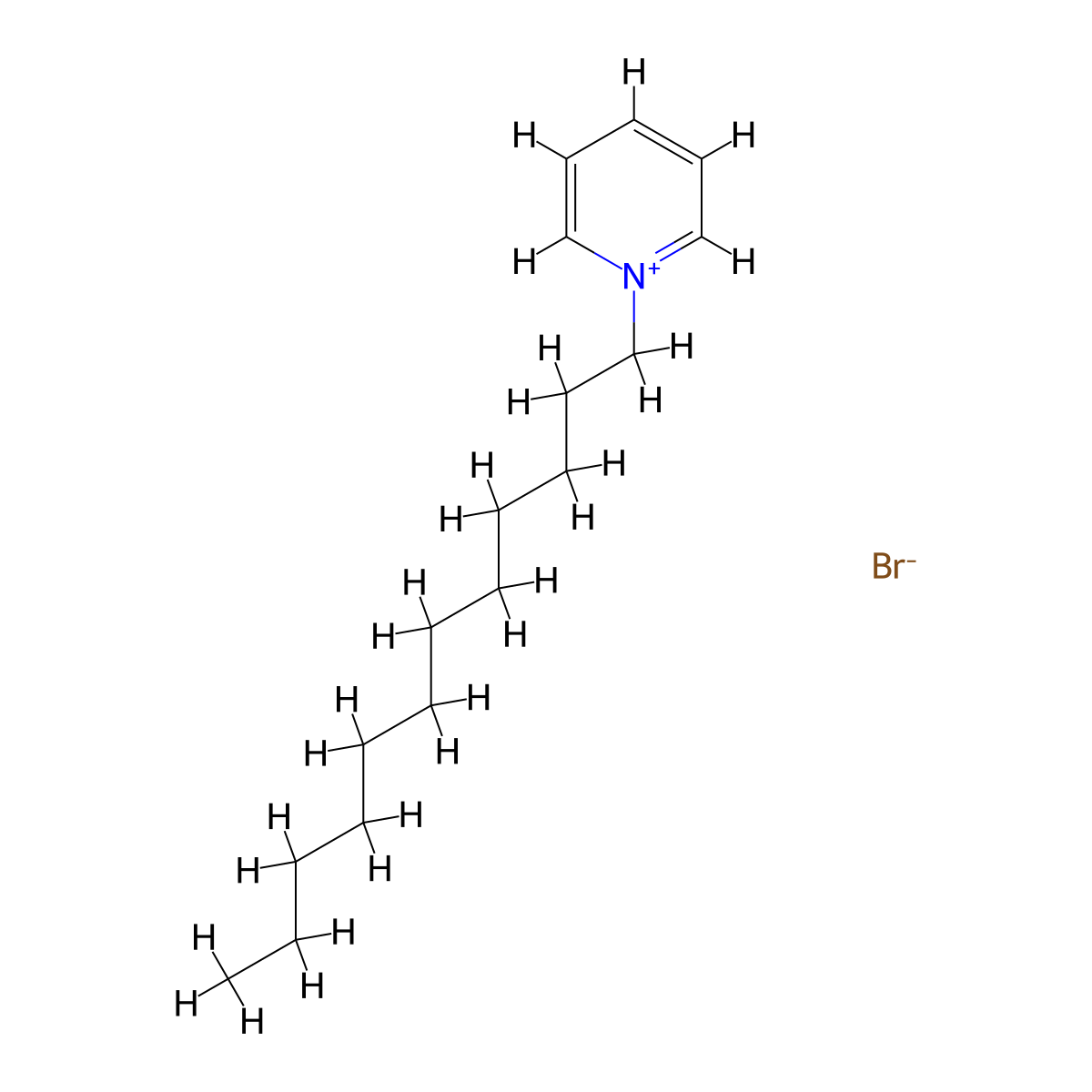 Dodecylpyridinium bromide molecular structure, CAS 104-73-4