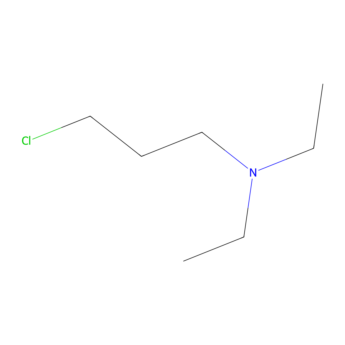 3-Chloropropyl(diethyl)amine molecular structure, CAS 104-77-8