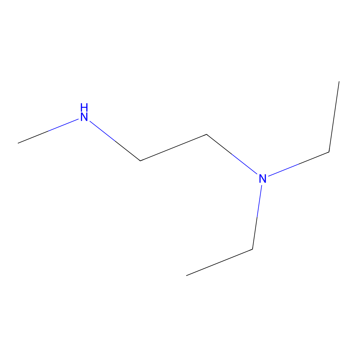 1,2-Ethanediamine, N1,N1-diethyl-N2-methyl- molecular structure, CAS 104-79-0