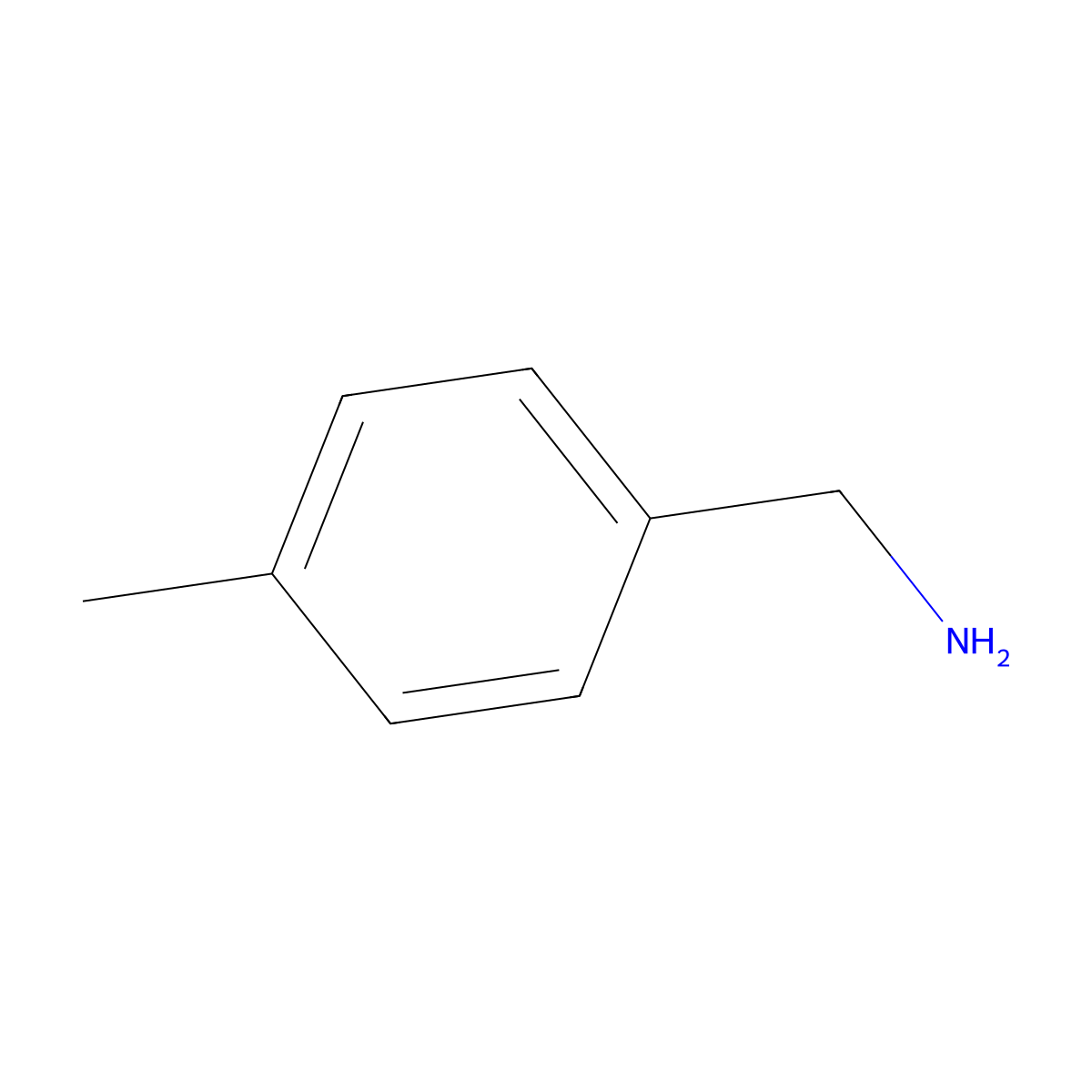 4-Methylbenzylamine molecular structure, CAS 104-84-7