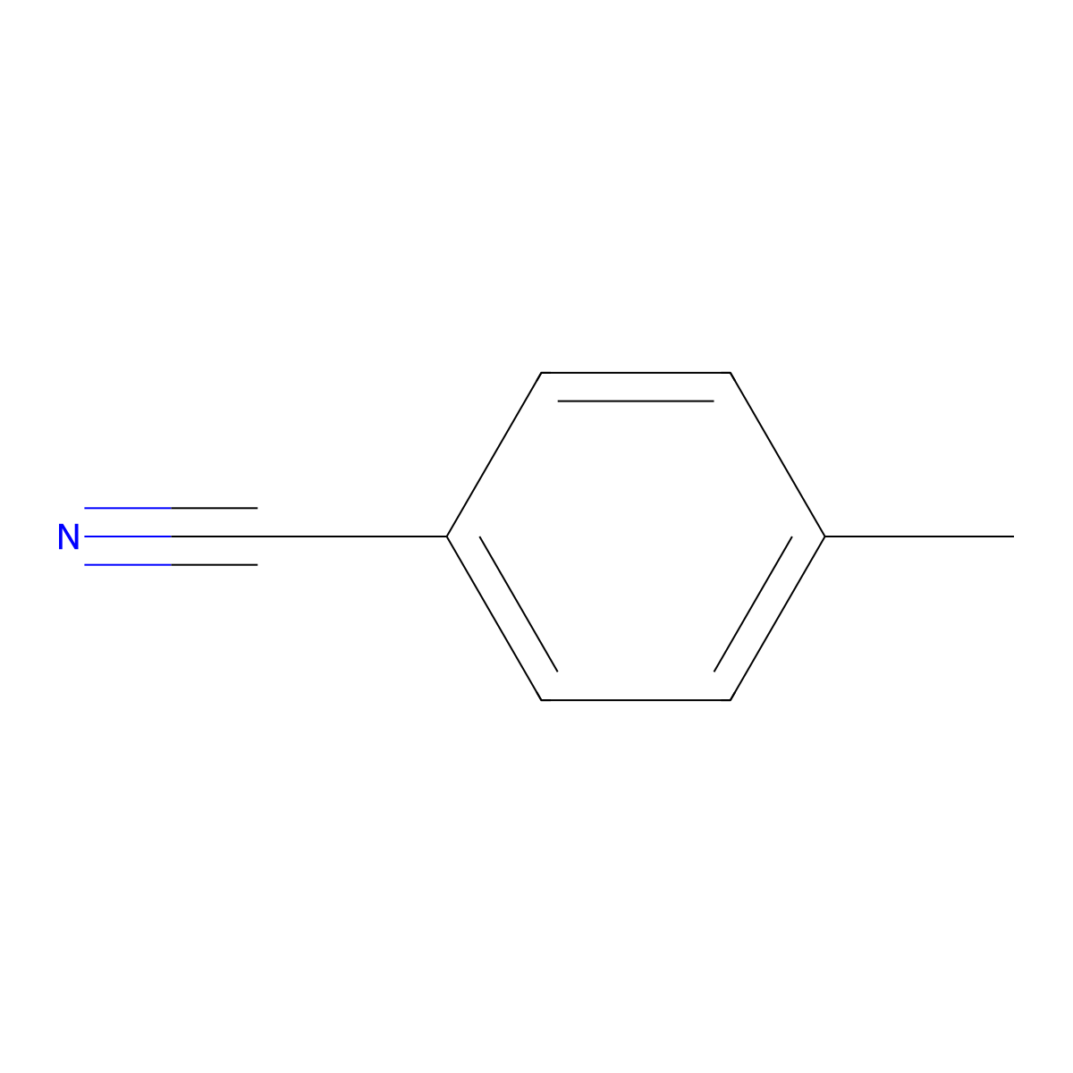 p-Tolunitrile molecular structure, CAS 104-85-8
