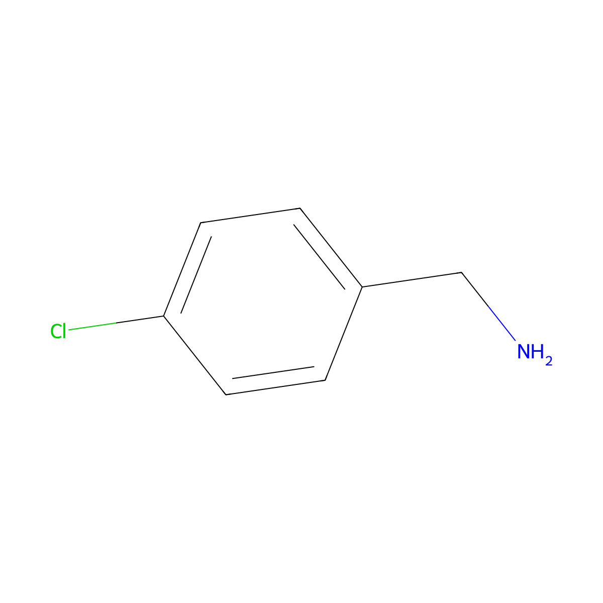 4-Chlorobenzylamine molecular structure, CAS 104-86-9