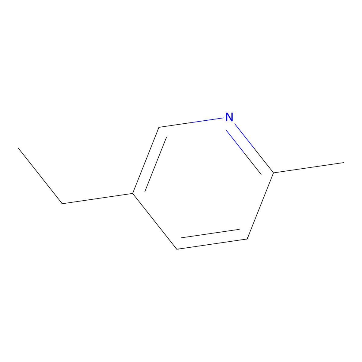 5-Ethyl-2-methylpyridine molecular structure, CAS 104-90-5