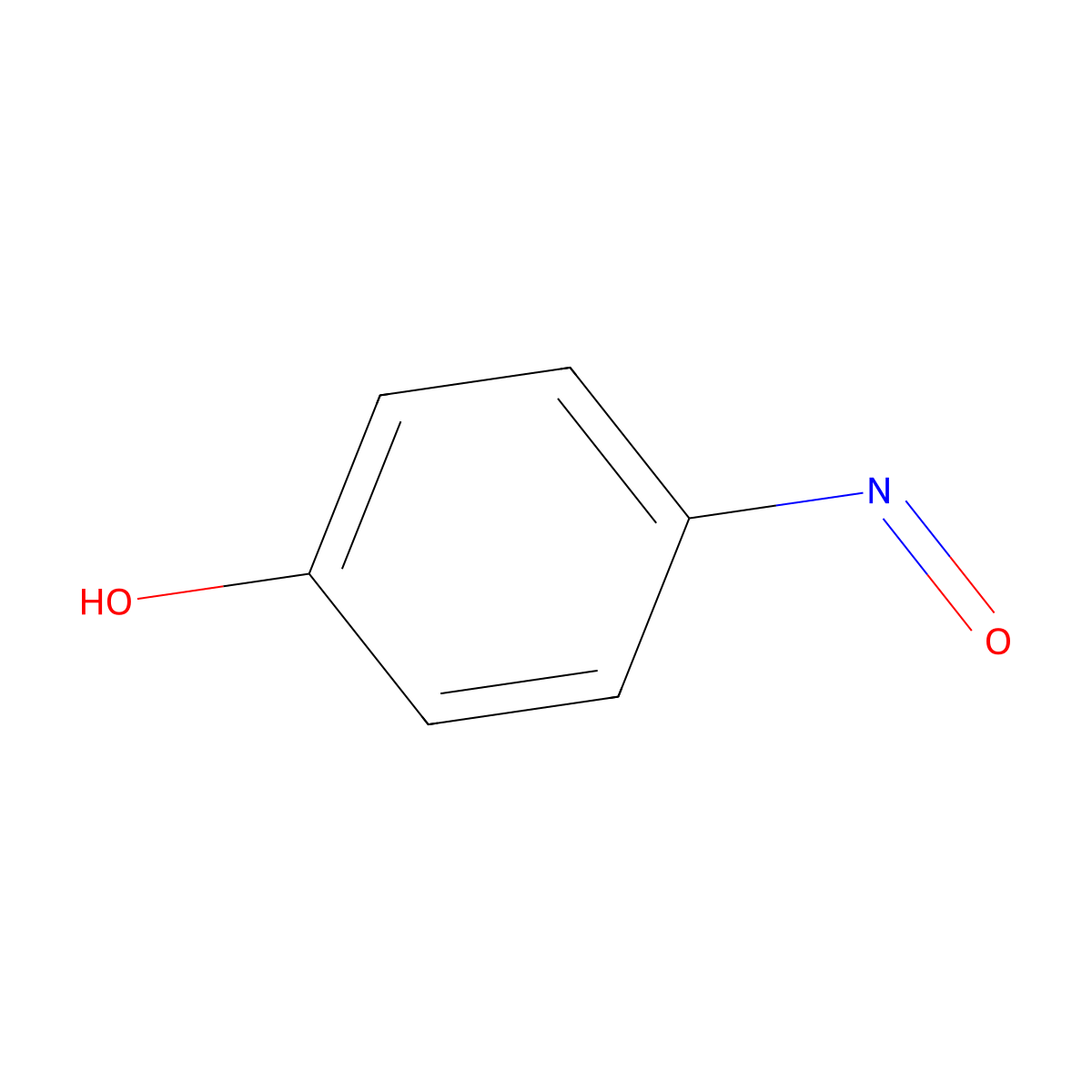 4-Nitrosophenol molecular structure, CAS 104-91-6